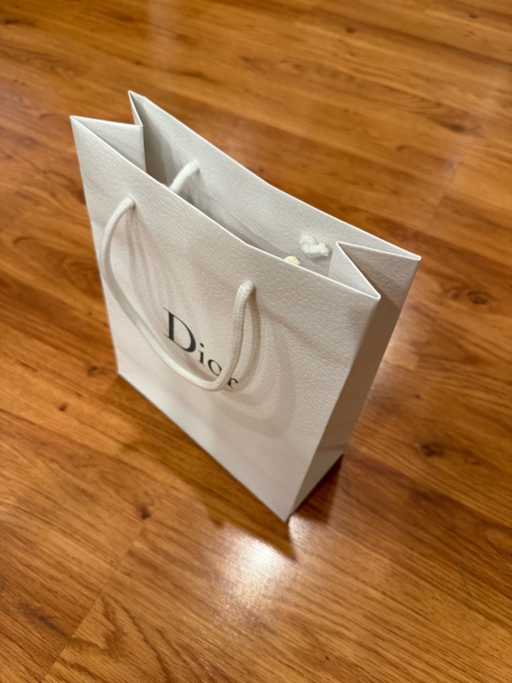 white Dior paper shopping bag - small